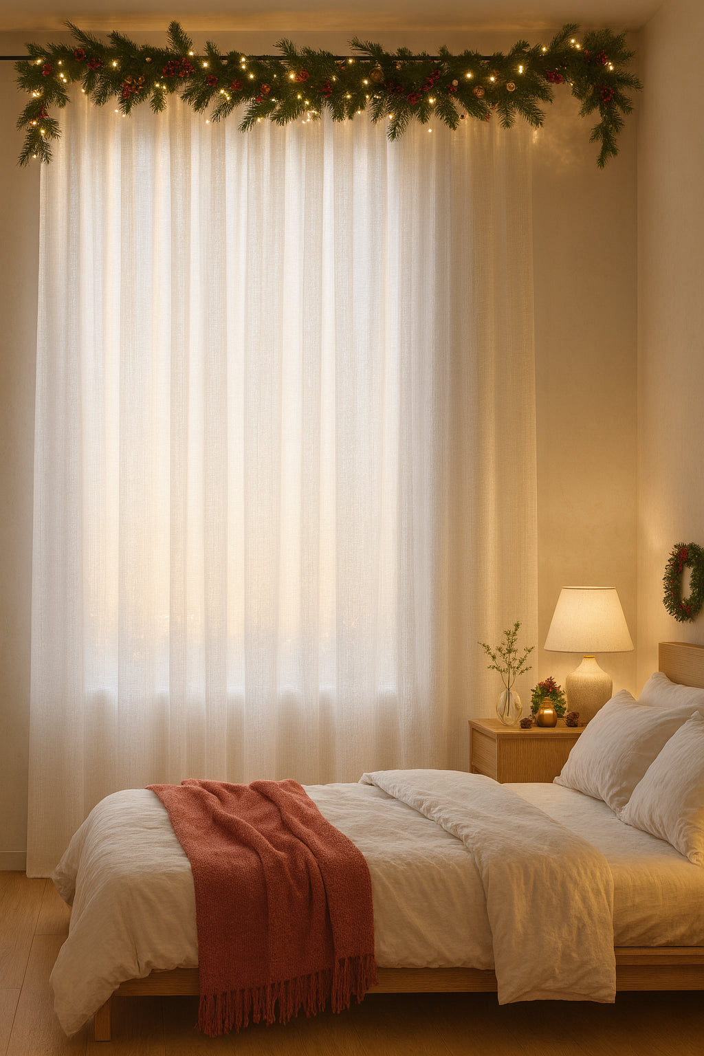 Yarn Linen Look Sheer Custom Curtain