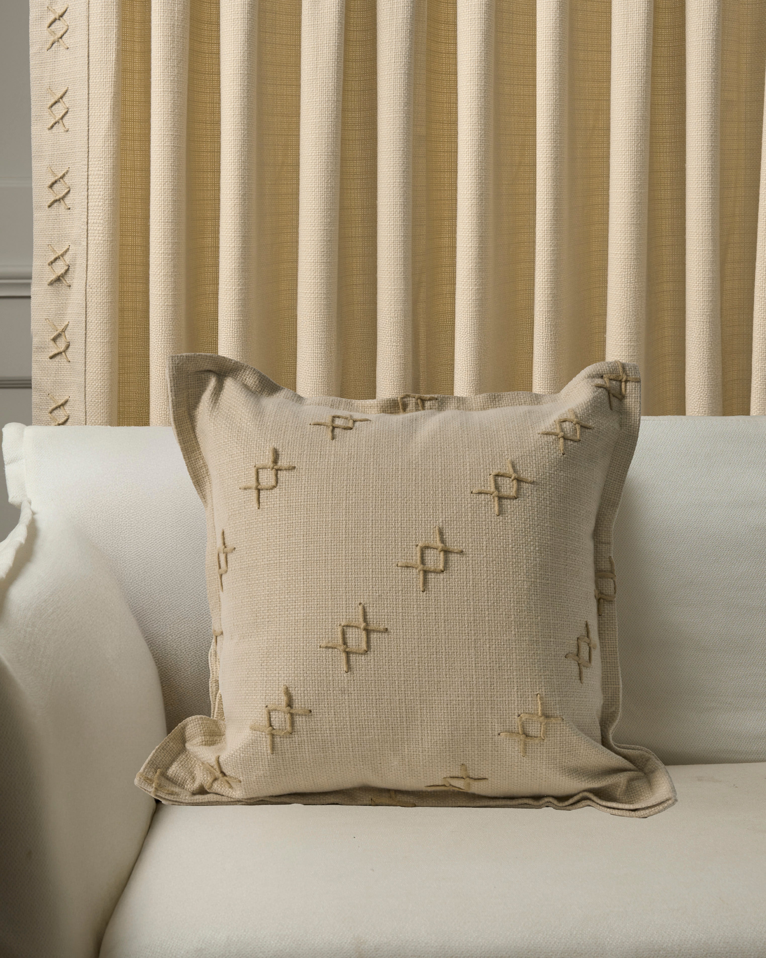 Arden Textured Yarn Stitched Throw Pillowcase