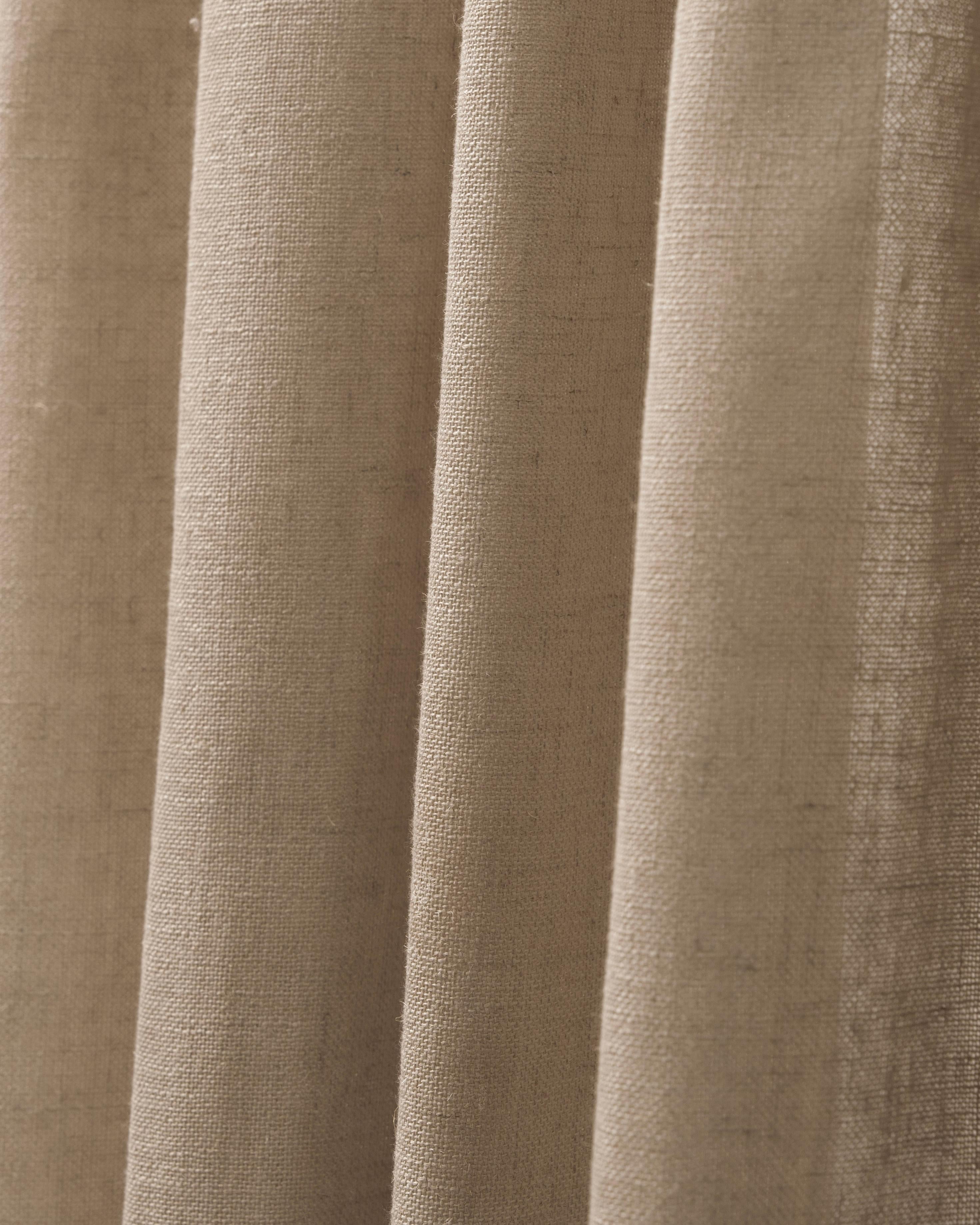 Chloe 100% Blackout Linen Look Burlap Textured Sheer Curtain