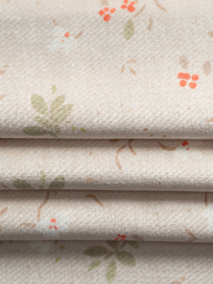 Whisper Flat Fold Floral Patterned Custom Roman Shade
