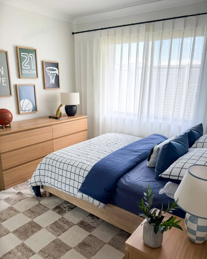 Sunveil Linen Sheer Custom Curtain — bright bedroom window
