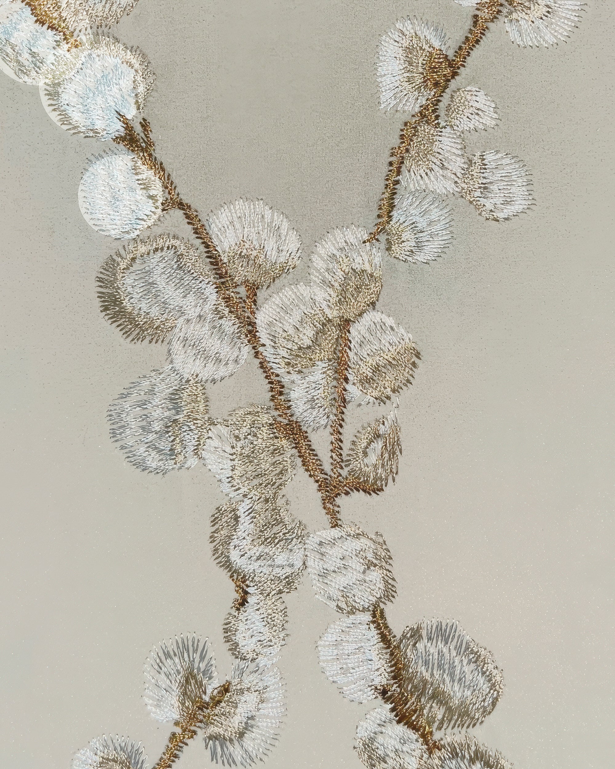 Flora Velvet Emboidered Floral Pattern Custom Curtain - TheHues