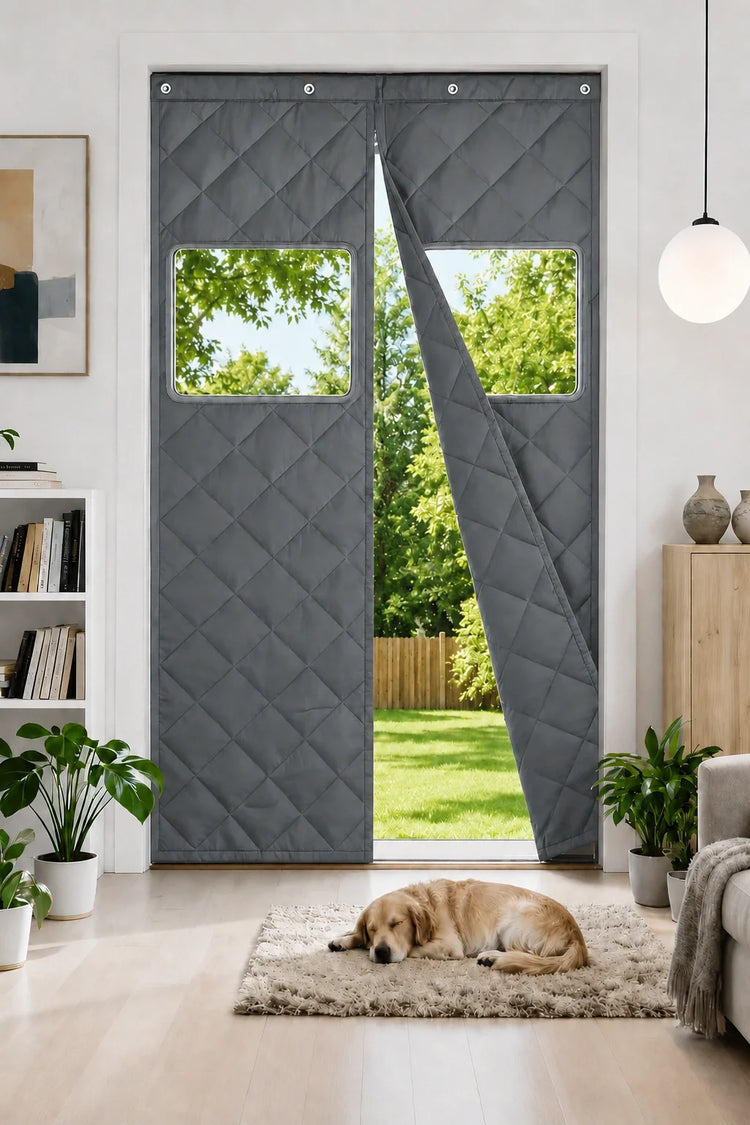 Oxford Thermal Insulated & Soundproof Custom Magnetic Door Curtain with PVC