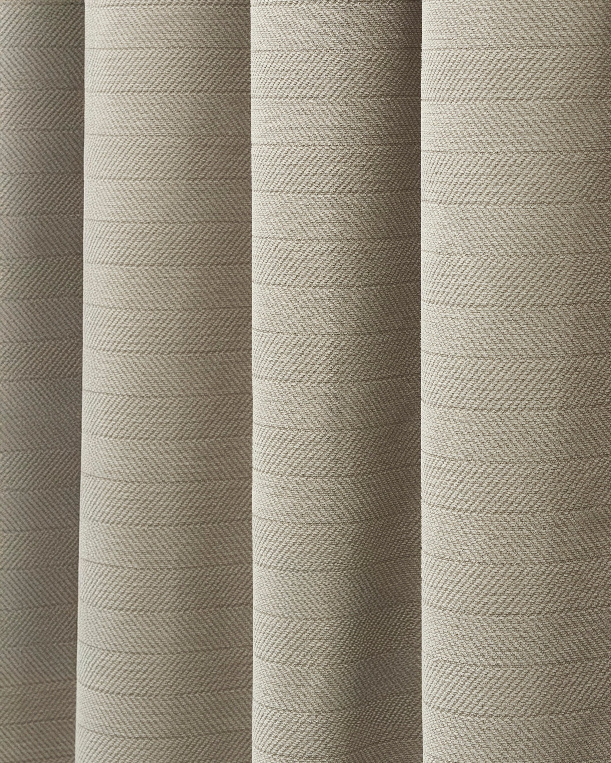Herringbone 4 Layers Herringbone Chenille Soundproof Thermal 100% Blackout Custom Curtain - TheHues
