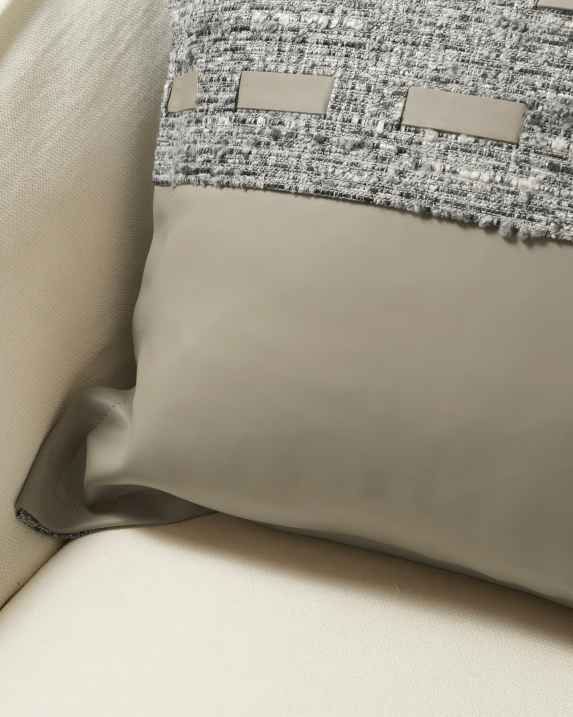 Juliette Textured Leather Lumbar Pillowcase - TheHues