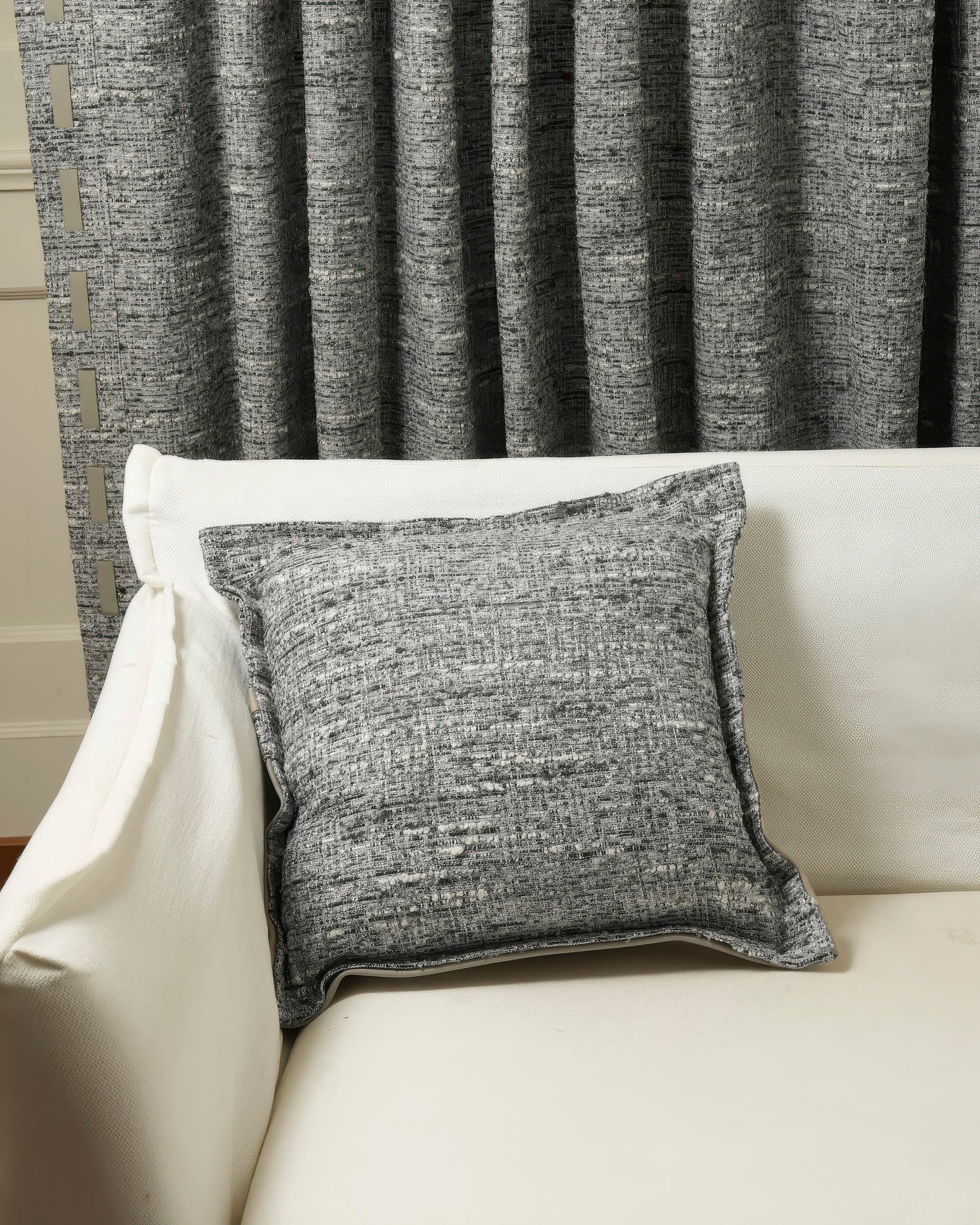 Juliette Textured Faux Leather Throw Pillowcase