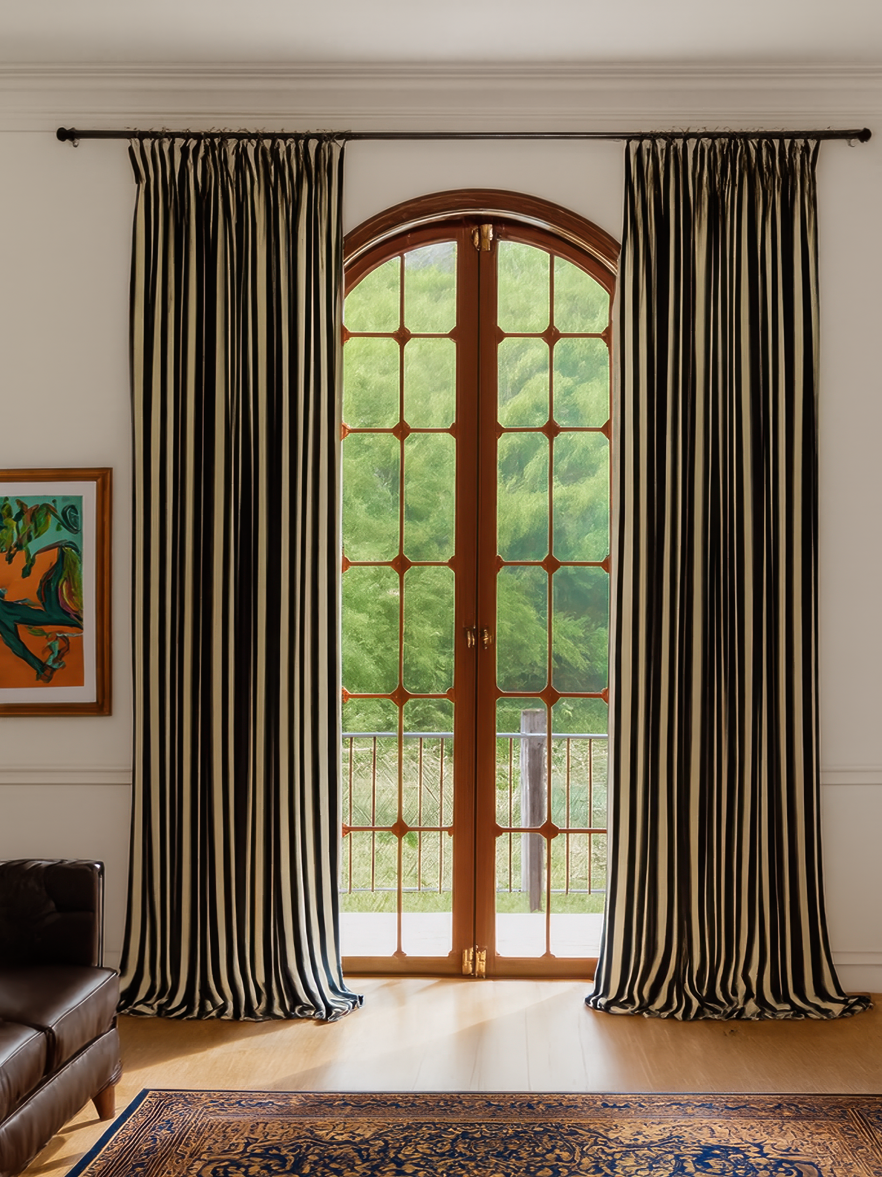 Liam Striped Linen Blend Custom Curtain