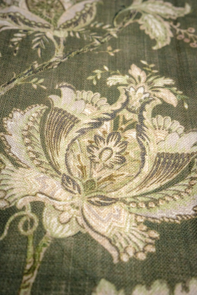 TheNottingHome x TheHues Cottage Bloom Linen Blend Floral Patterned Custom Curtain