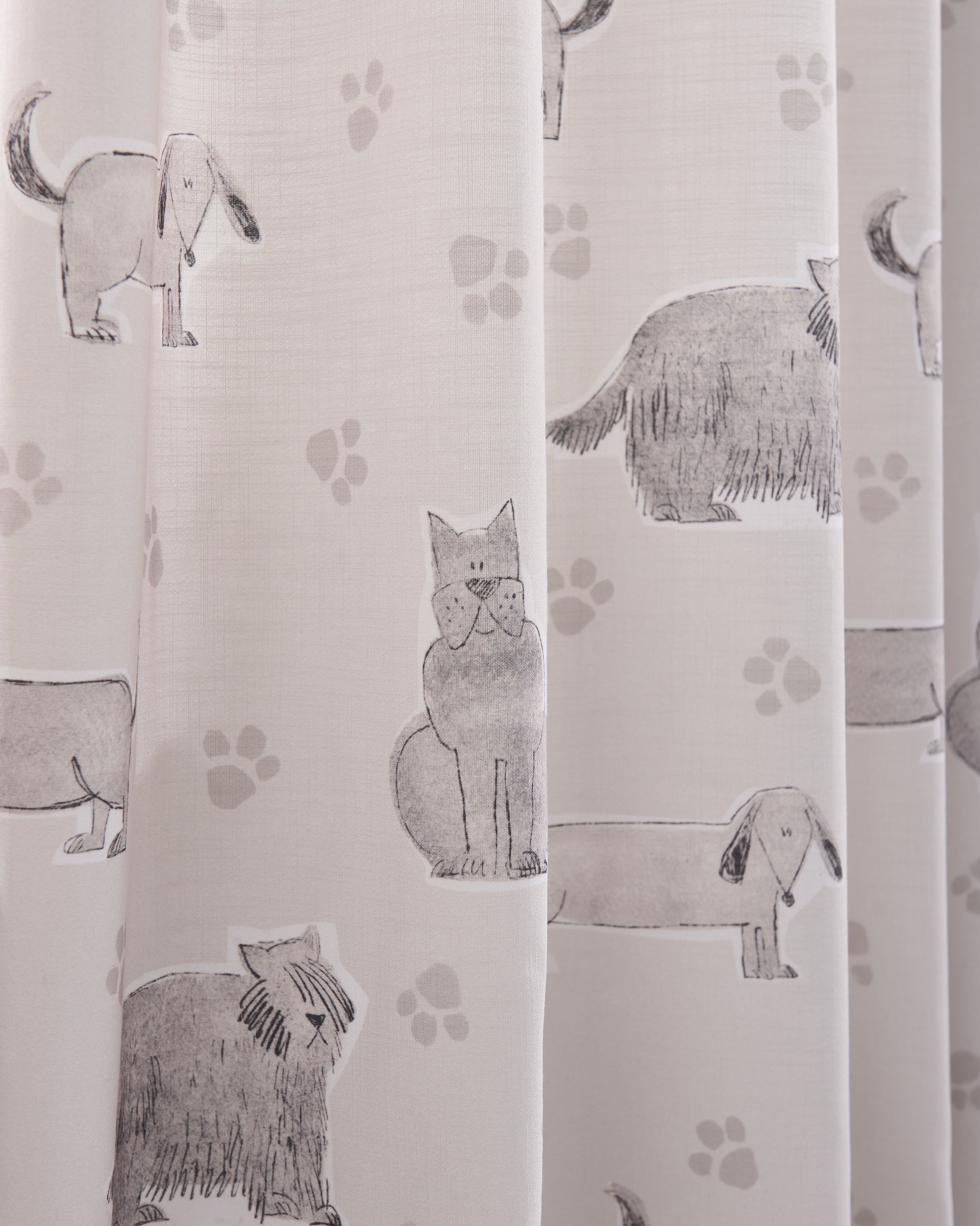 Paws Patterned Kid's Custom Curtain