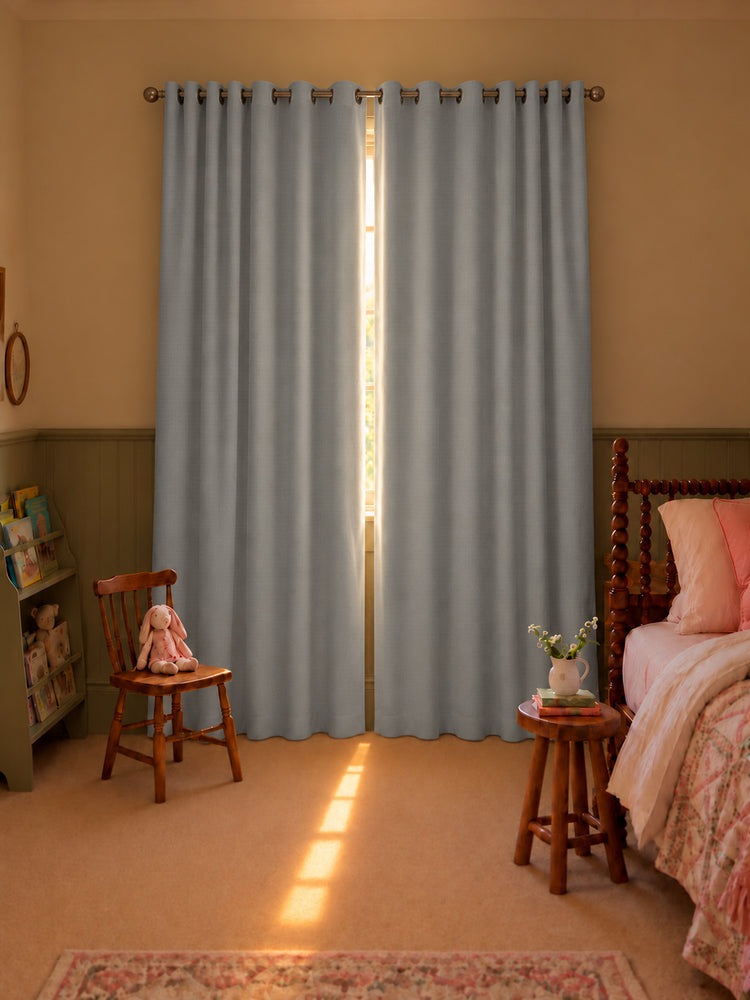 TheHues Hussein OEKO Certified Custom Curtain — Silver Grey, image 2
