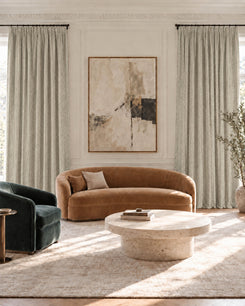 TheHues Liwa Linen Blend Patterned Custom Curtain — Dune, image 1