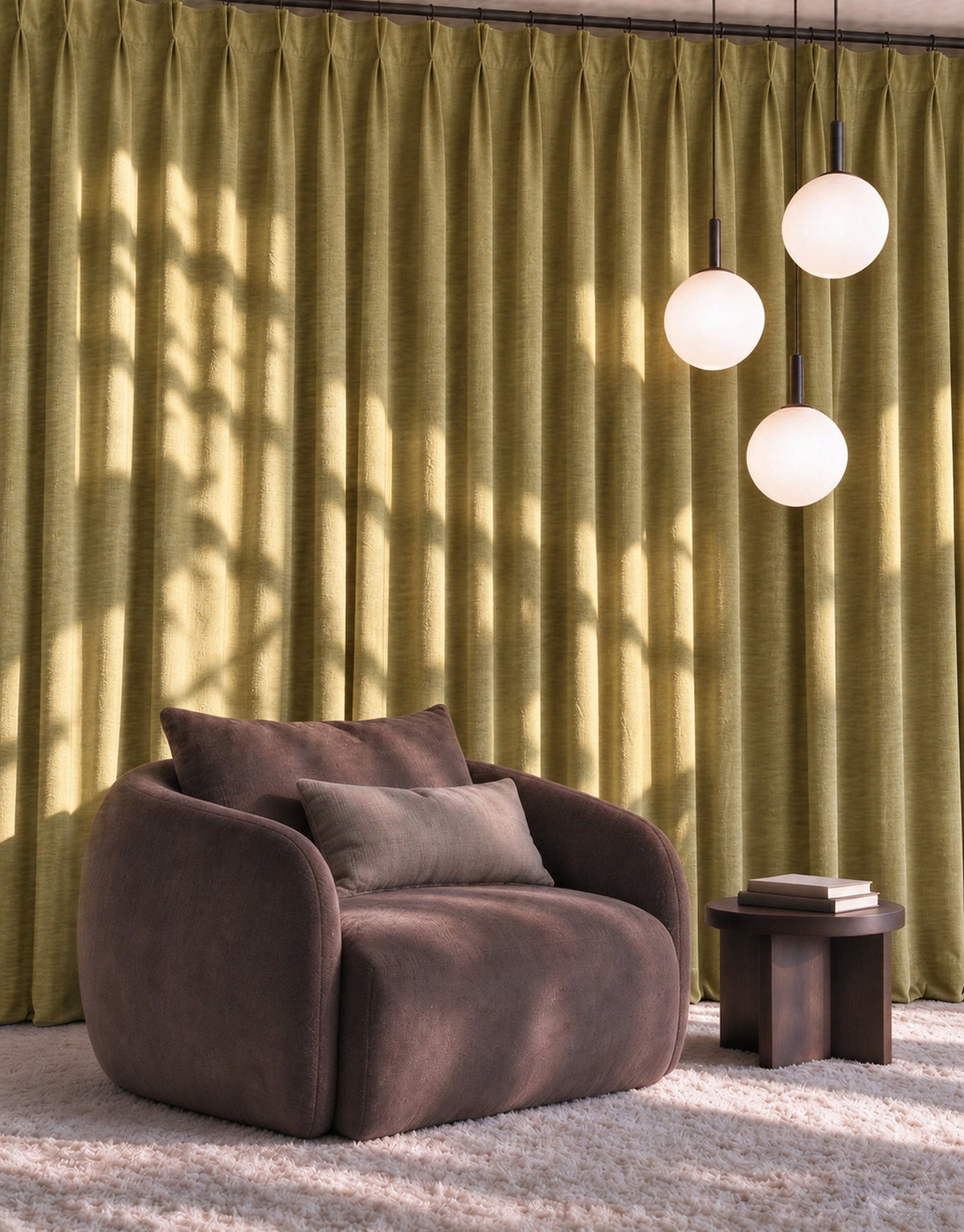 TheHues Quinn 100% Blackout OEKO Heavyweight Velvet Custom Curtain — Grass Green, image 3