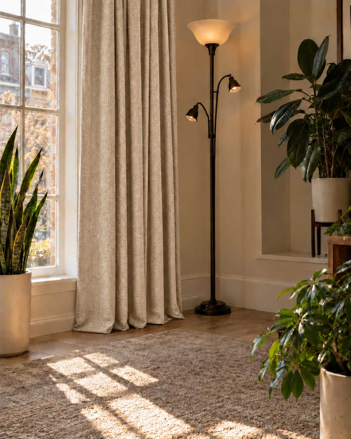 TheHues Victoria 100% Blackout OEKO Linen Look Heavyweight Custom Curtain — Ivory, image 3