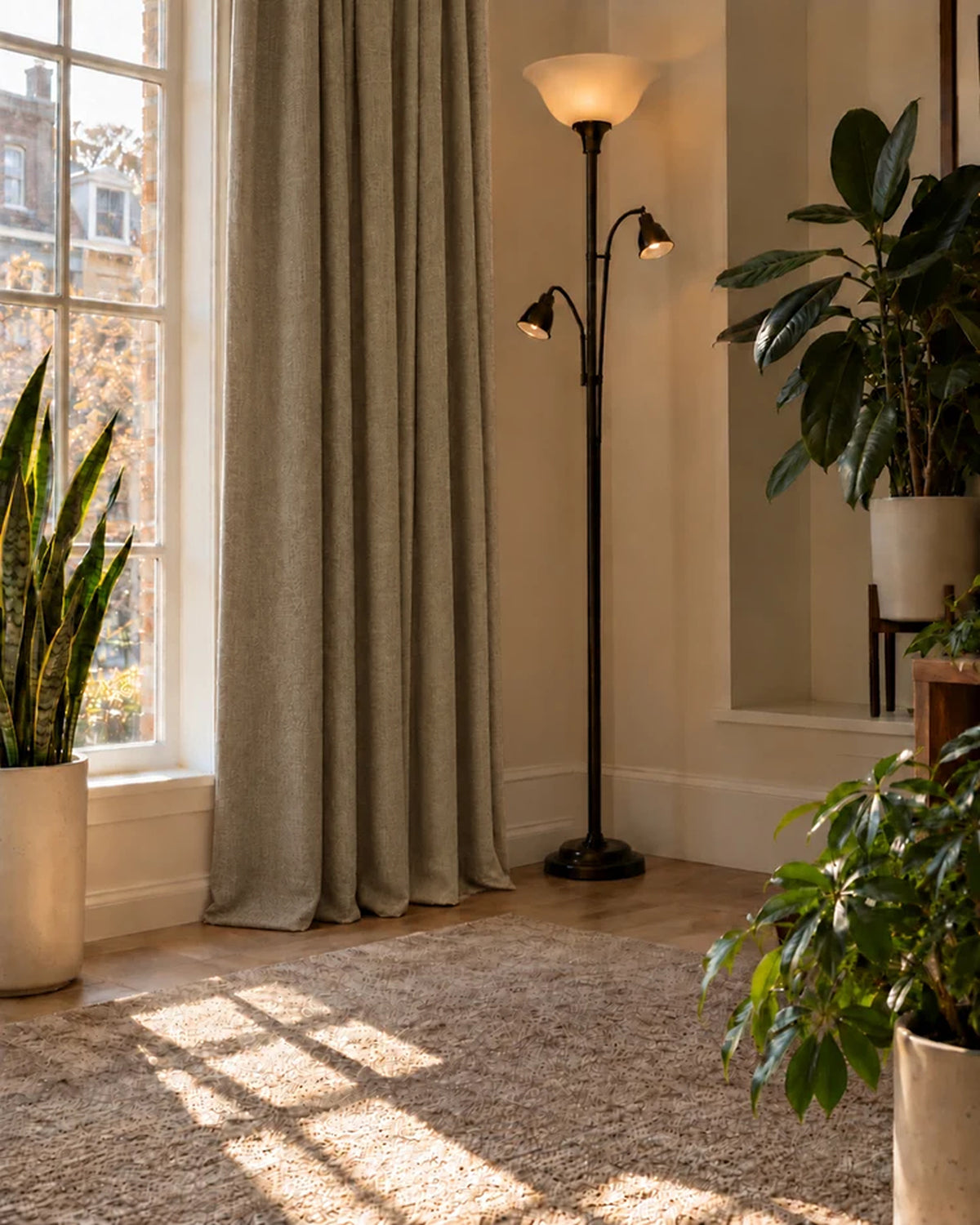 TheHues Victoria 100% Blackout OEKO Linen Look Heavyweight Custom Curtain — Moss, image 3