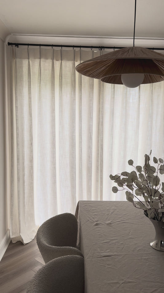 Cassie Linen Blend Custom Curtains
