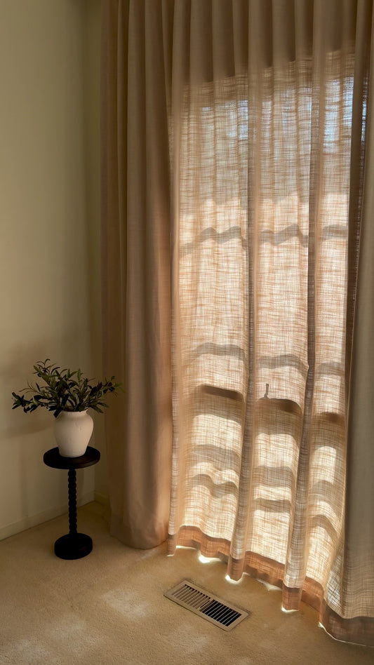 Cassie Linen Blend Custom Curtains