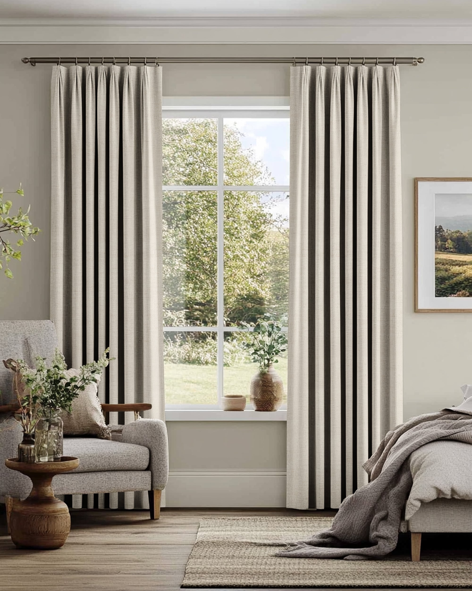 Sally Linen Blend Custom Curtain