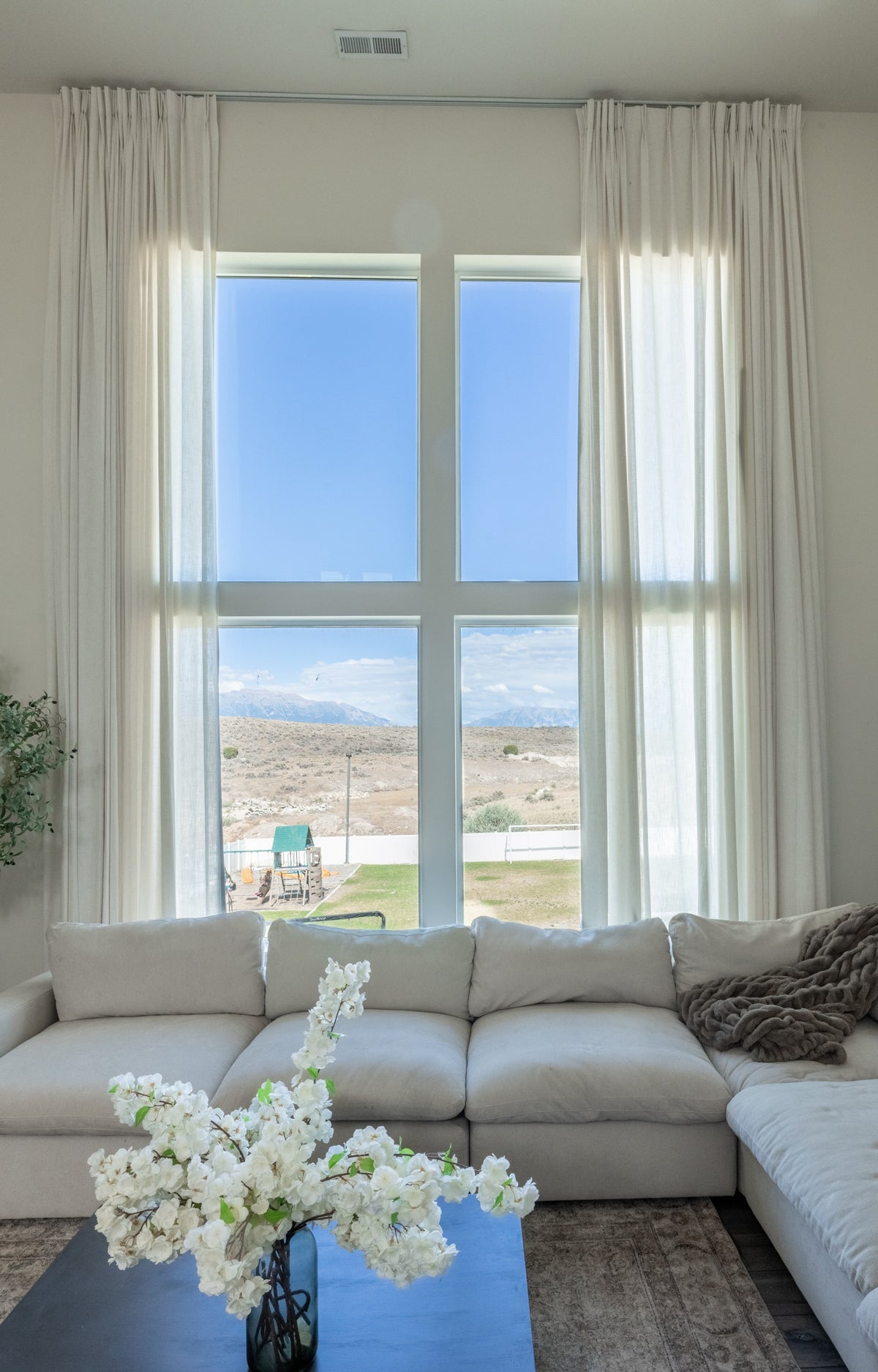 Breeze Beige curtains in a real home