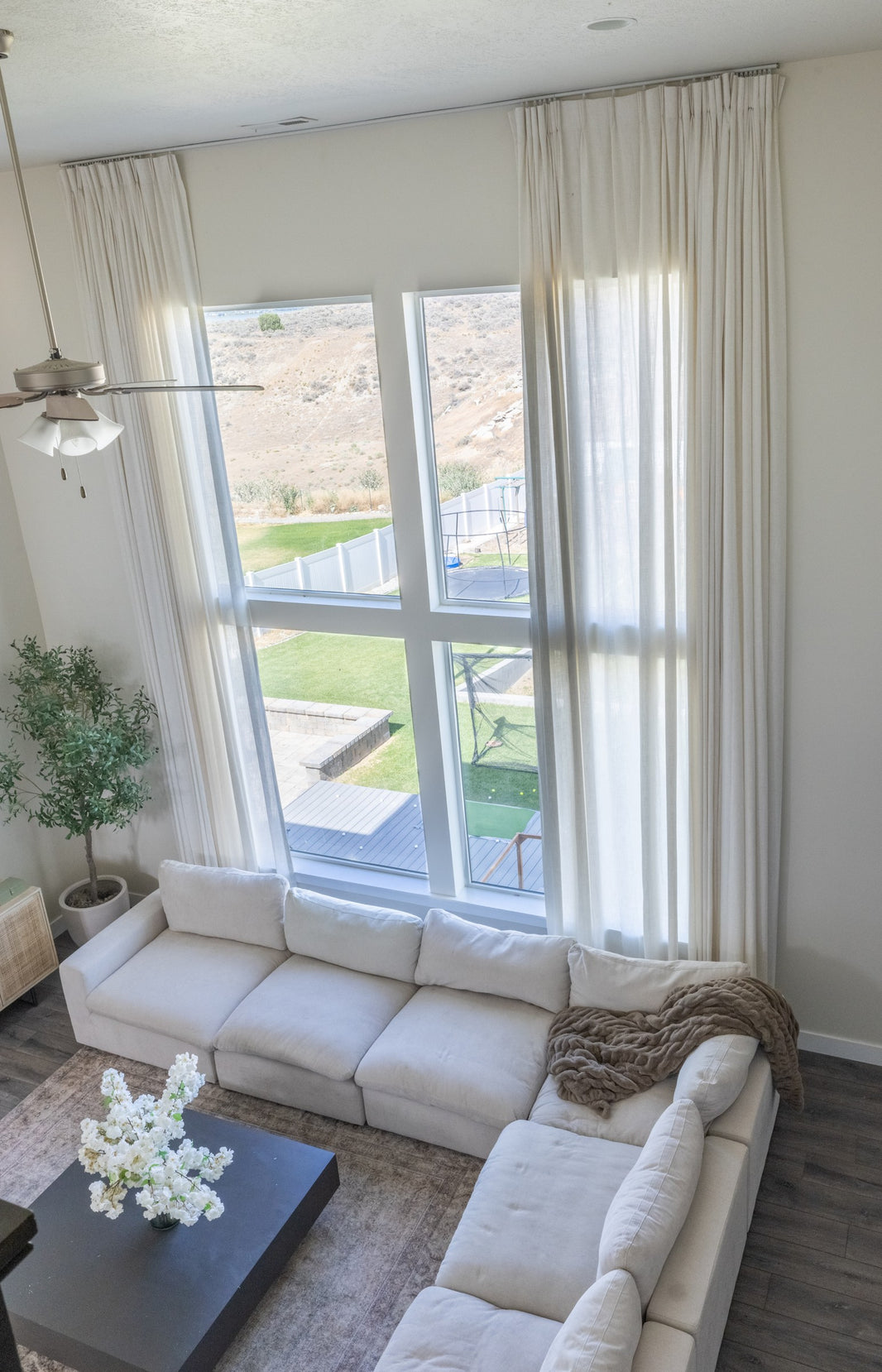 Breeze Beige curtains in a real home