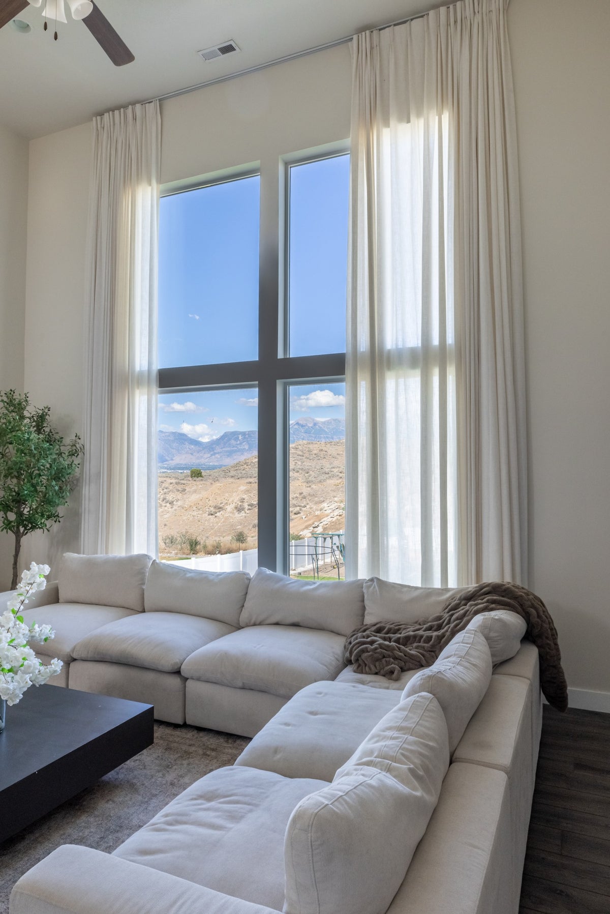 Breeze Beige curtains in a real home
