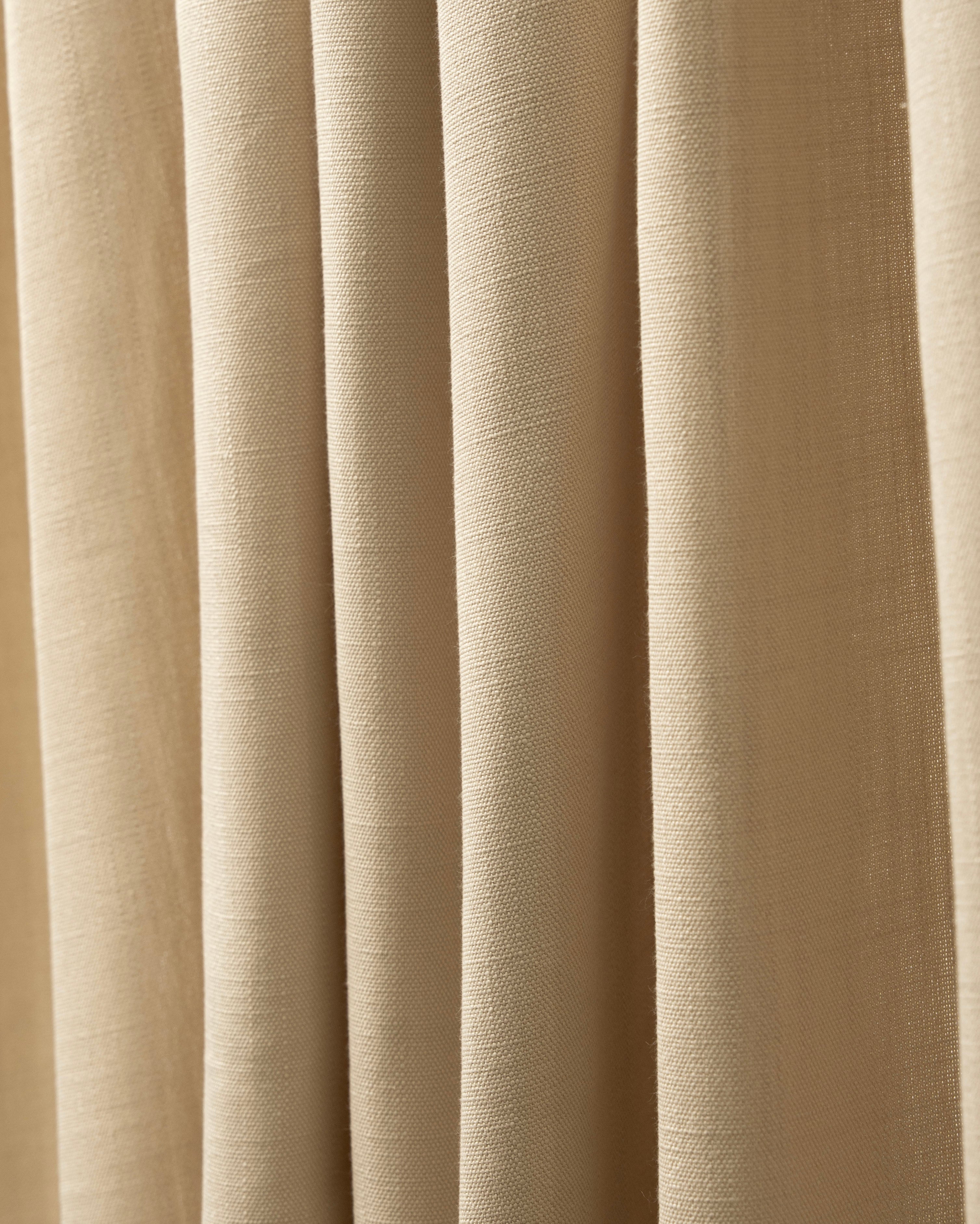 Voy 100% Blackout Linen Look Custom Curtain - TheHues