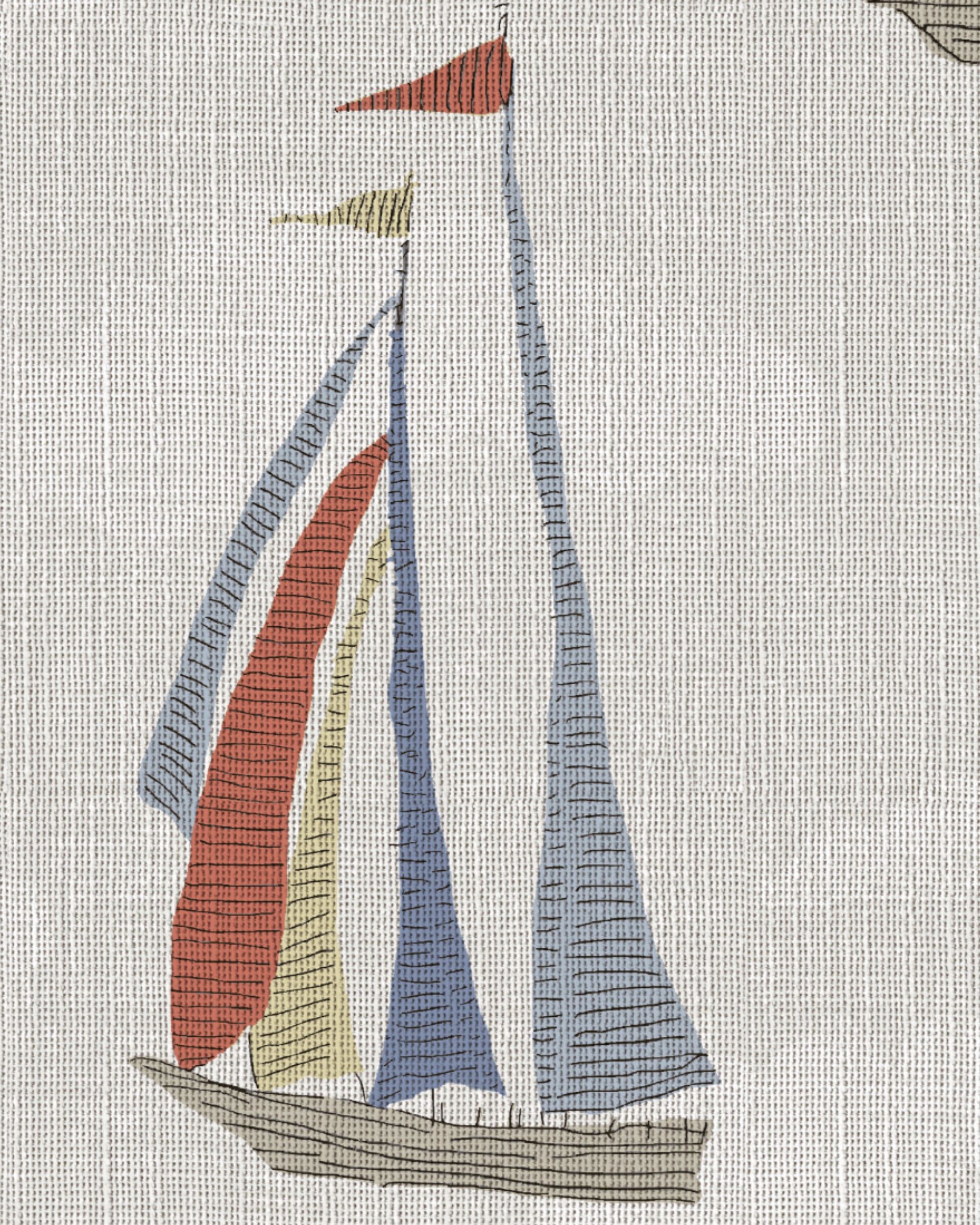 Voyage Patterned Kid's Custom Curtain