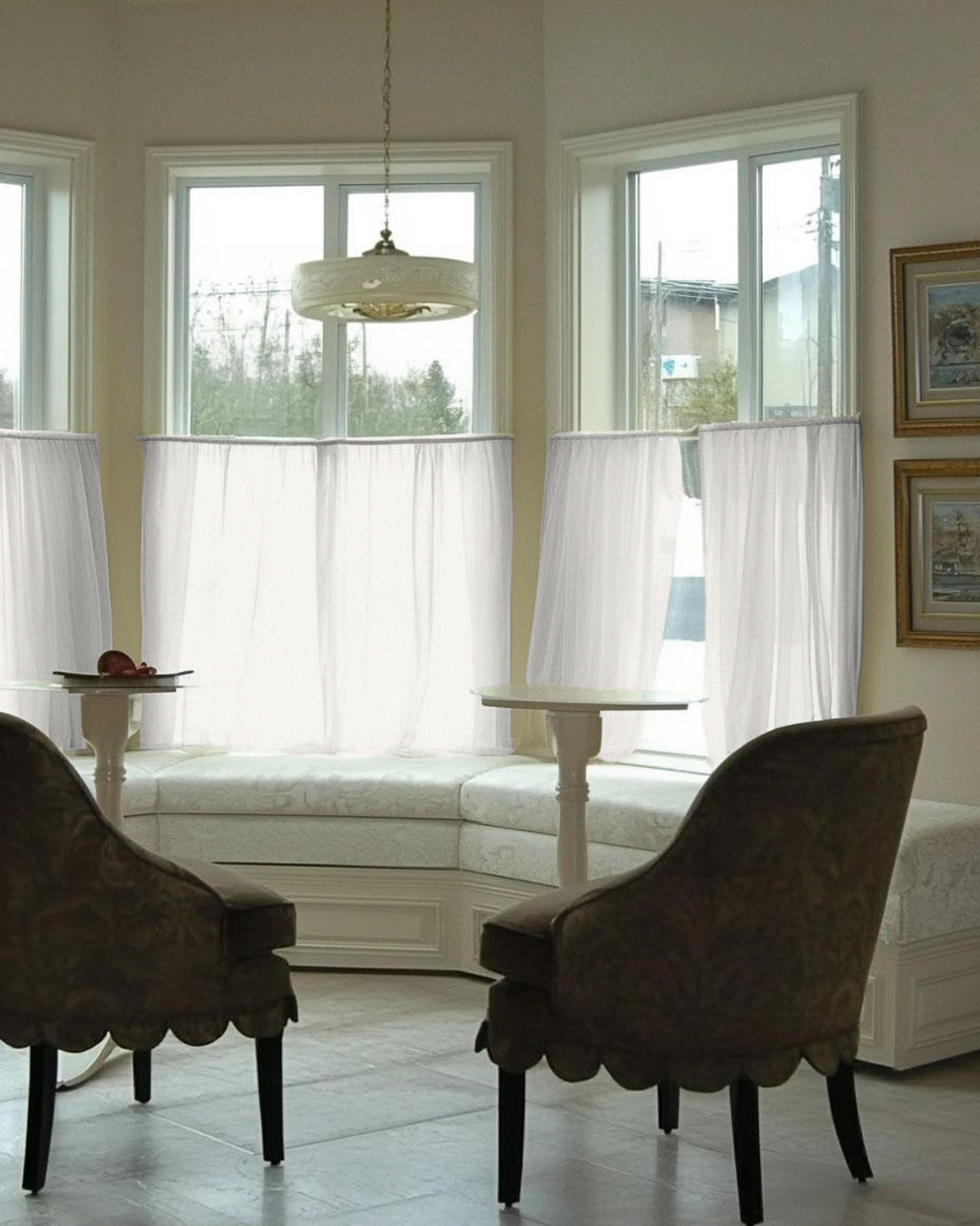 Wengen Linen & Cotton Blend Airy Sheer Custom Cafe Curtain