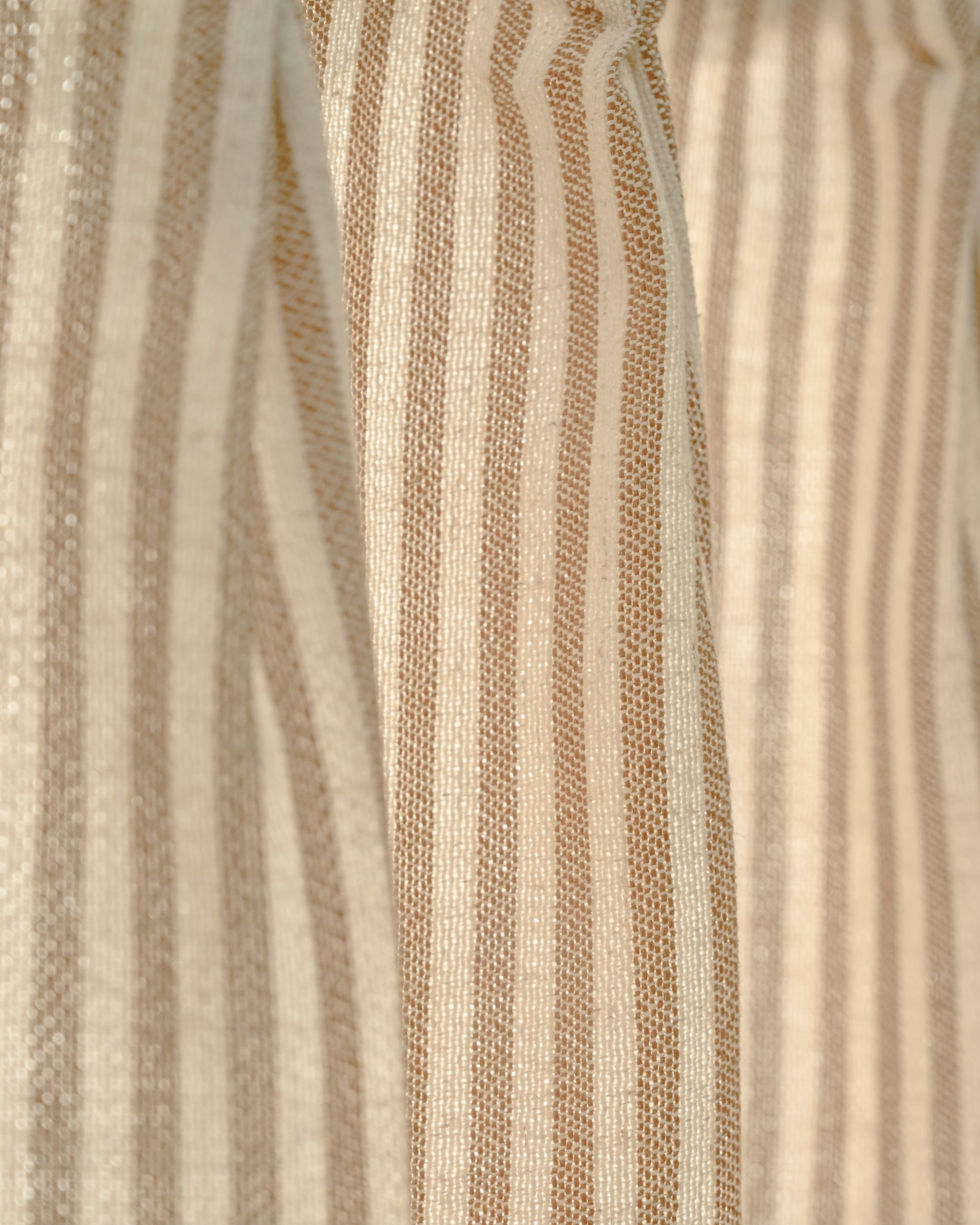 Milo Linen Blend Striped Custom Cafe Curtain - TheHues