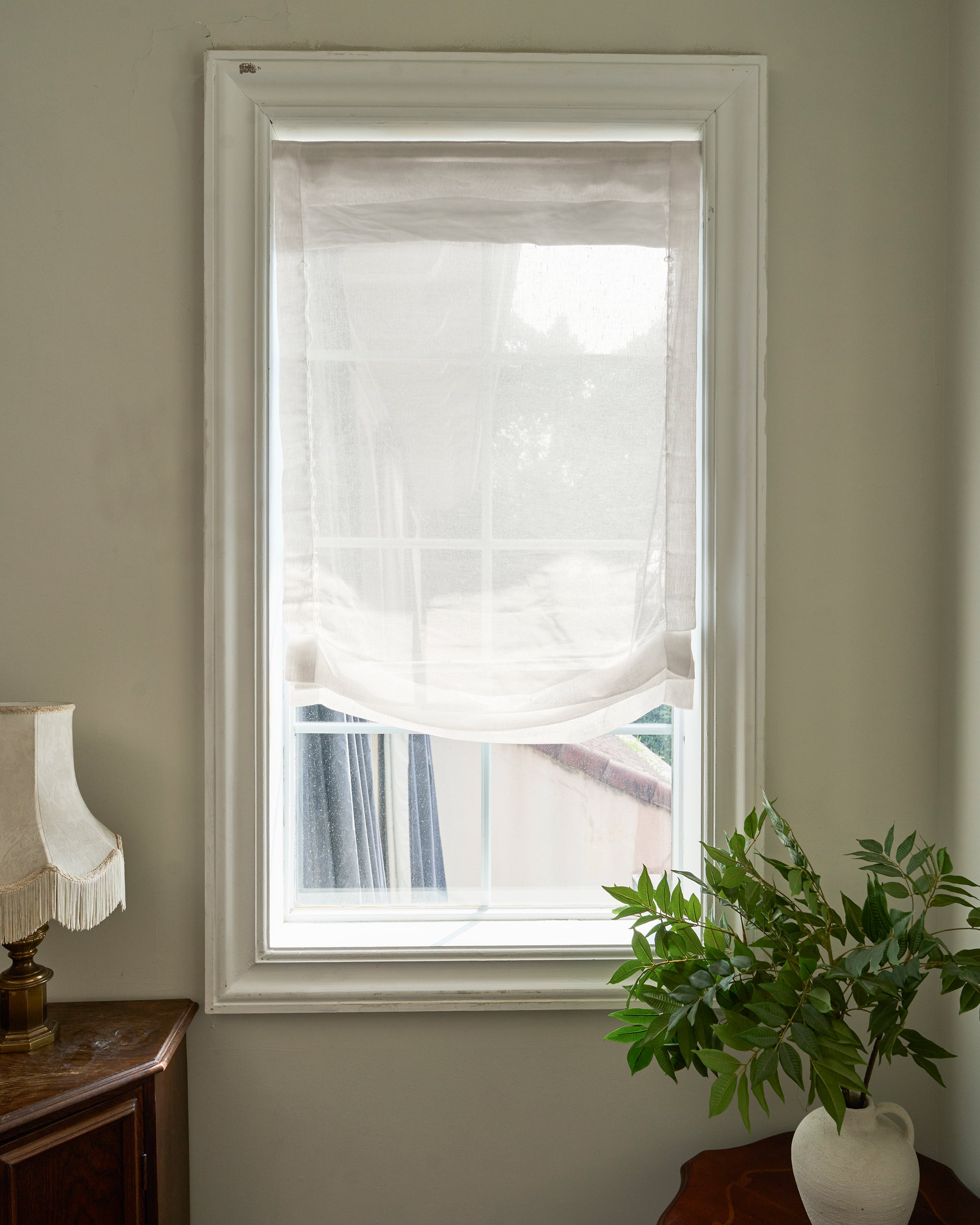 Yarn Sheer Relaxed Custom Roman Shade