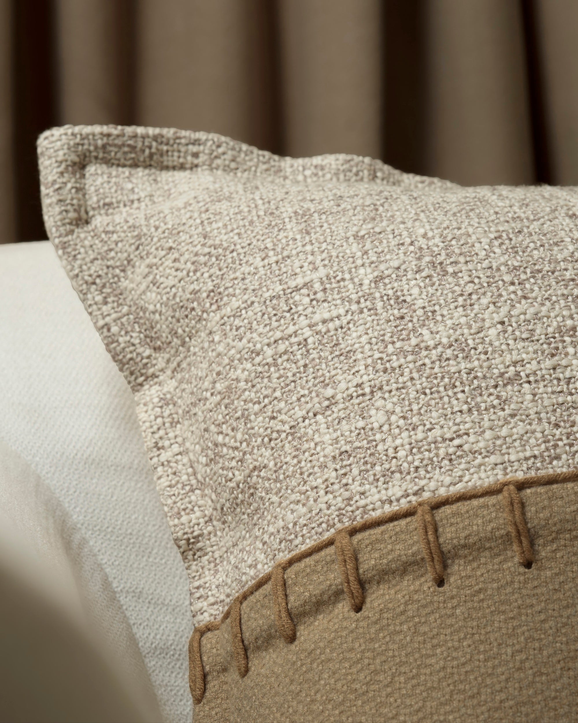 Zane Wool Blend Yarn Stitched Throw Pillowcase